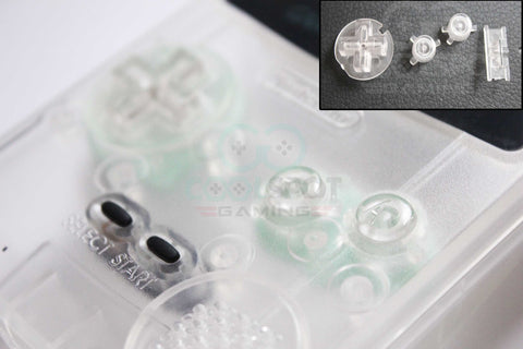 Game Boy Colour GBC Replacement Buttons - Clear Transparent