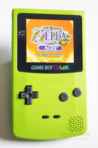 Game Boy Colour Q5 IPS LCD Console (15% Larger) - Lime Green