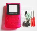 Game Boy Colour Replacement Housing Shell Kit - Clear Pink/Red