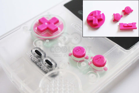 Game Boy Colour GBC Replacement Buttons - Pink