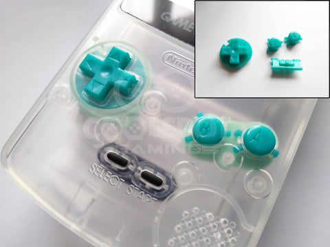 Game Boy Colour GBC Replacement Buttons - Teal / Turquoise