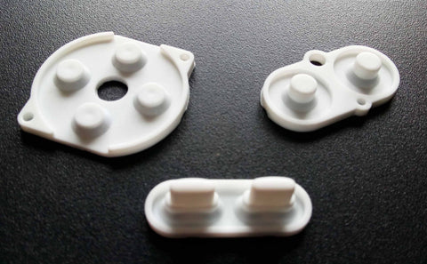 Game Boy Colour White Conductive Rubber Silicone Buttons