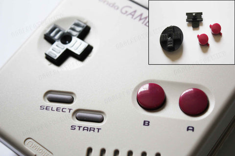 Game Boy Original DMG Replacement Buttons - Black and Purple