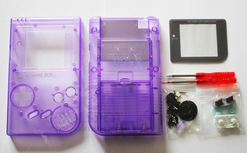 Original DMG Game Boy Replacement Housing Shell Kit - Clear Purple