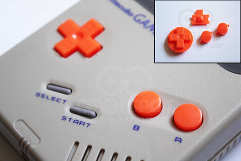 Game Boy Original DMG Replacement Buttons - Neon Orange