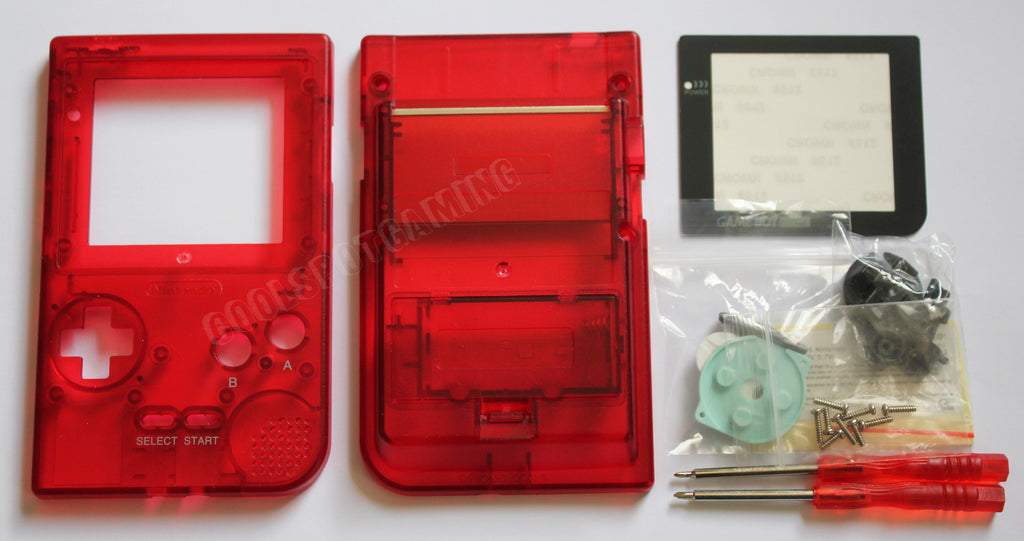 Game Boy Pocket Replacement Housing Shell Kit - Clear Wine Red – Cool ...