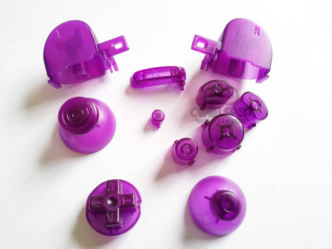 GameCube Replacement Complete Button Set - Clear Purple