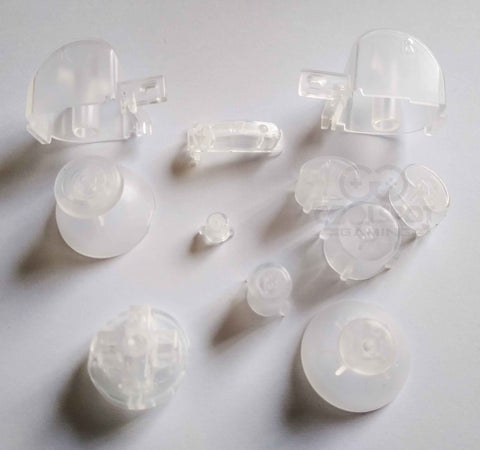 GameCube Replacement Complete Button Set -  Clear Transparent