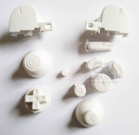 GameCube Replacement Complete Button Set - White