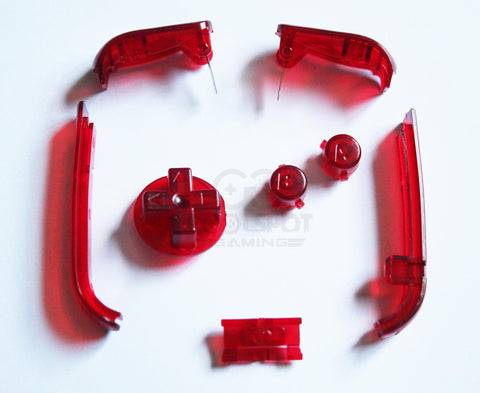 Game Boy Advance (GBA) Replacement Buttons - Clear Red