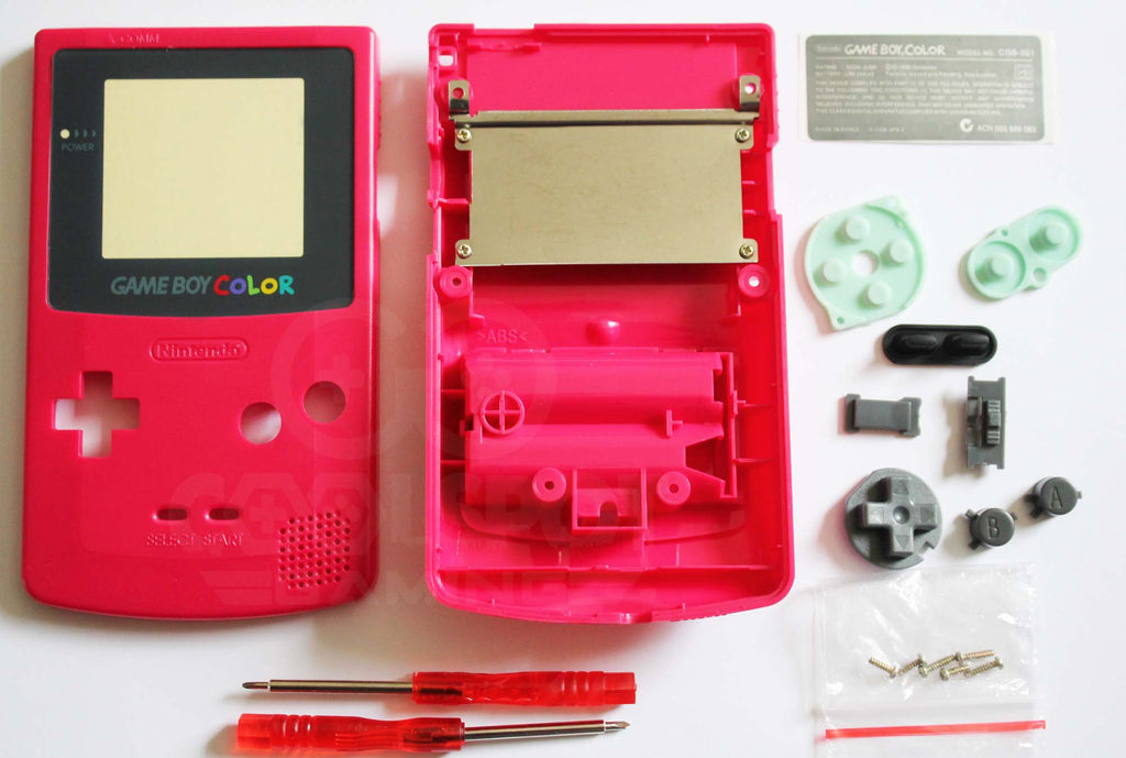 Game Boy Colour Replacement Housing Shell Kit Berry Red Cool