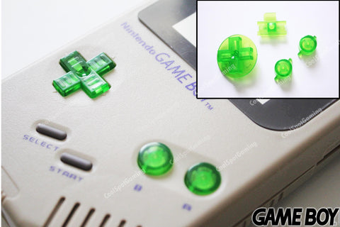 Game Boy Original DMG Replacement Buttons - Clear Green