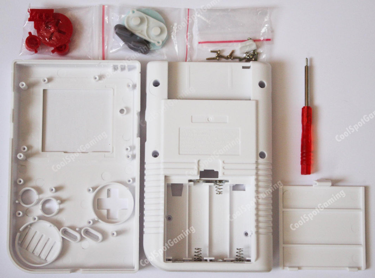 Original DMG Game Boy Console Replacement Housing Shell Kit - Red and ...