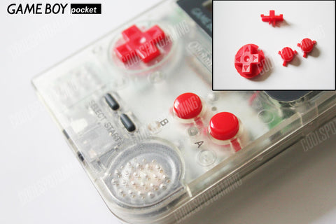 Game Boy Pocket Replacement Buttons - Red