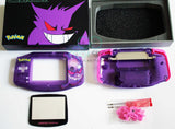 Game Boy Advance (GBA) Complete Housing Shell Kit & Presentation Box *IPS Ready* - Gengar