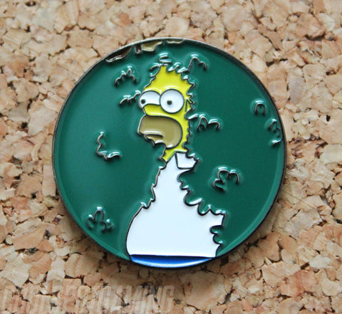Homer Backs Into Things Meme Pin Badge