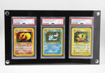 Acrylic UV-Protected Black Display 3-Card Frame for PSA CGC GG Card Slabs