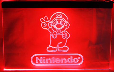 Super Mario Nintendo LED Neon Light Sign 3D Engraved (Size 12" x 8")