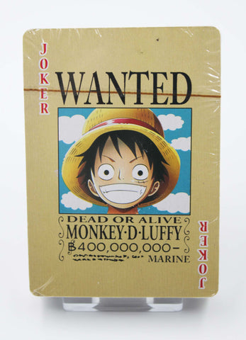 One Piece 'Wanted' Poker Card Deck - Full Set of 52 Playing Cards (Unboxed)