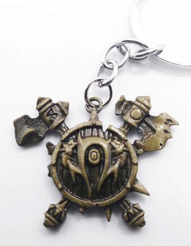 World of Warcraft Orc Crest Keychain - Gold (Smaller Version)