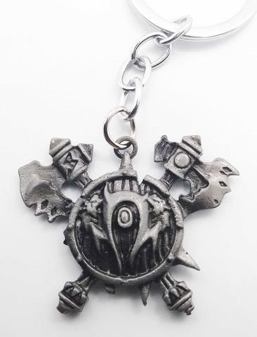 World of Warcraft Orc Crest Keychain - Silver (Smaller version)