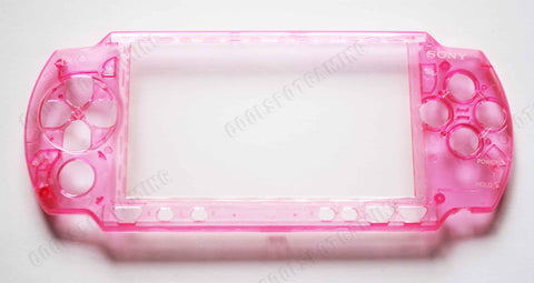 PSP 2000 Series - Replacement Clear Transparent Pink Faceplate