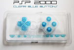 PSP 2000 Replacement Clear Blue Button Set