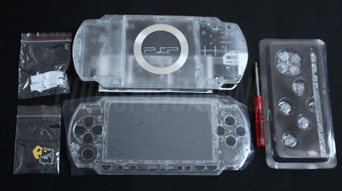 PSP 1000 Series Clear Transparent Crystal Full Housing Kit