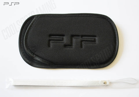 PSP Neoprene Soft Pouch Case & Free Wrist Strap Lanyard