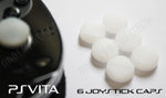 PS Vita 1000/2000 Textured Analog Joystick Caps - Set of 6 - White