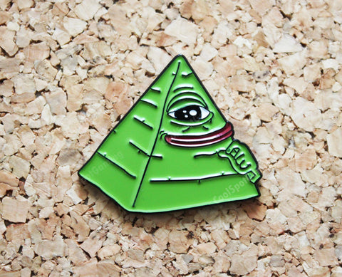 Pepe the Frog - Illuminati - Enamel Pin Badge