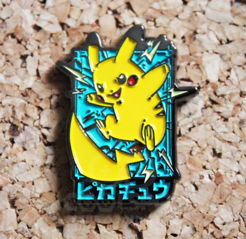Pikachu Thunder Shock Japanese Pin Badge