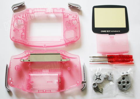 Game Boy Advance (GBA) Complete Replacement Housing Kit - Pink