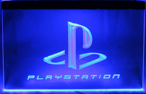 PlayStation Logo LED Neon Light Sign 3D Engraved (Size 11" x 8")