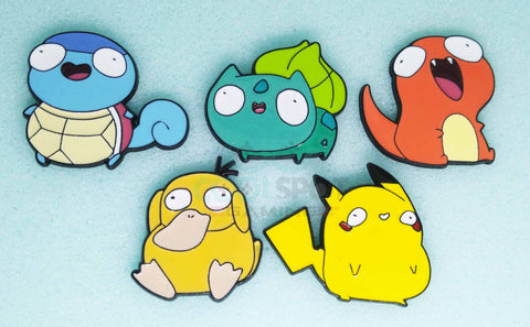 Pokemon 'Derpy' Funny Character Pin Badge - Choose your character