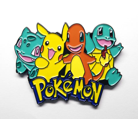 Pokemon Kanto Starter Pin Badge