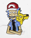 Rick and Morty Pokemon Crossover Pin Badge
