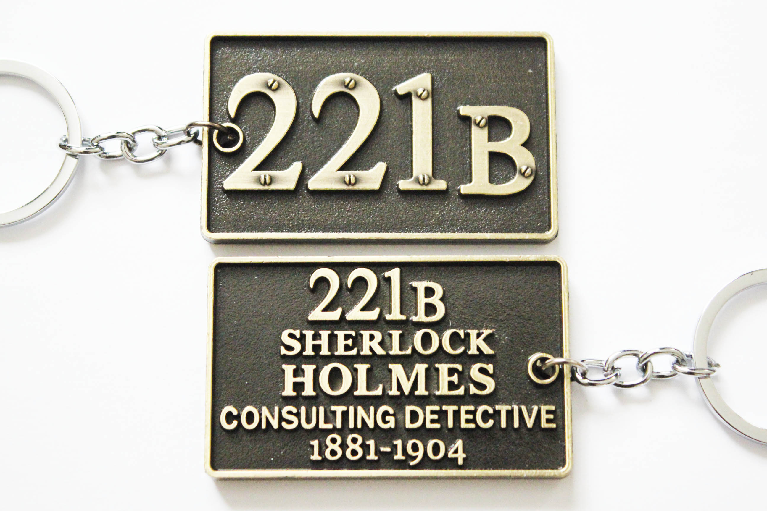 SHERLOCKページ Sherlock Holmes - 221B Baker Street - Double Sided Keychain