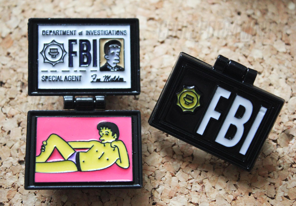 Simpsons Special Agent Mulder FBI Badge Pin Cool Spot Gaming