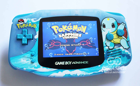Game Boy Advance IPS V2 Console - Squirtle Edition (+ Adjustable Brightness)