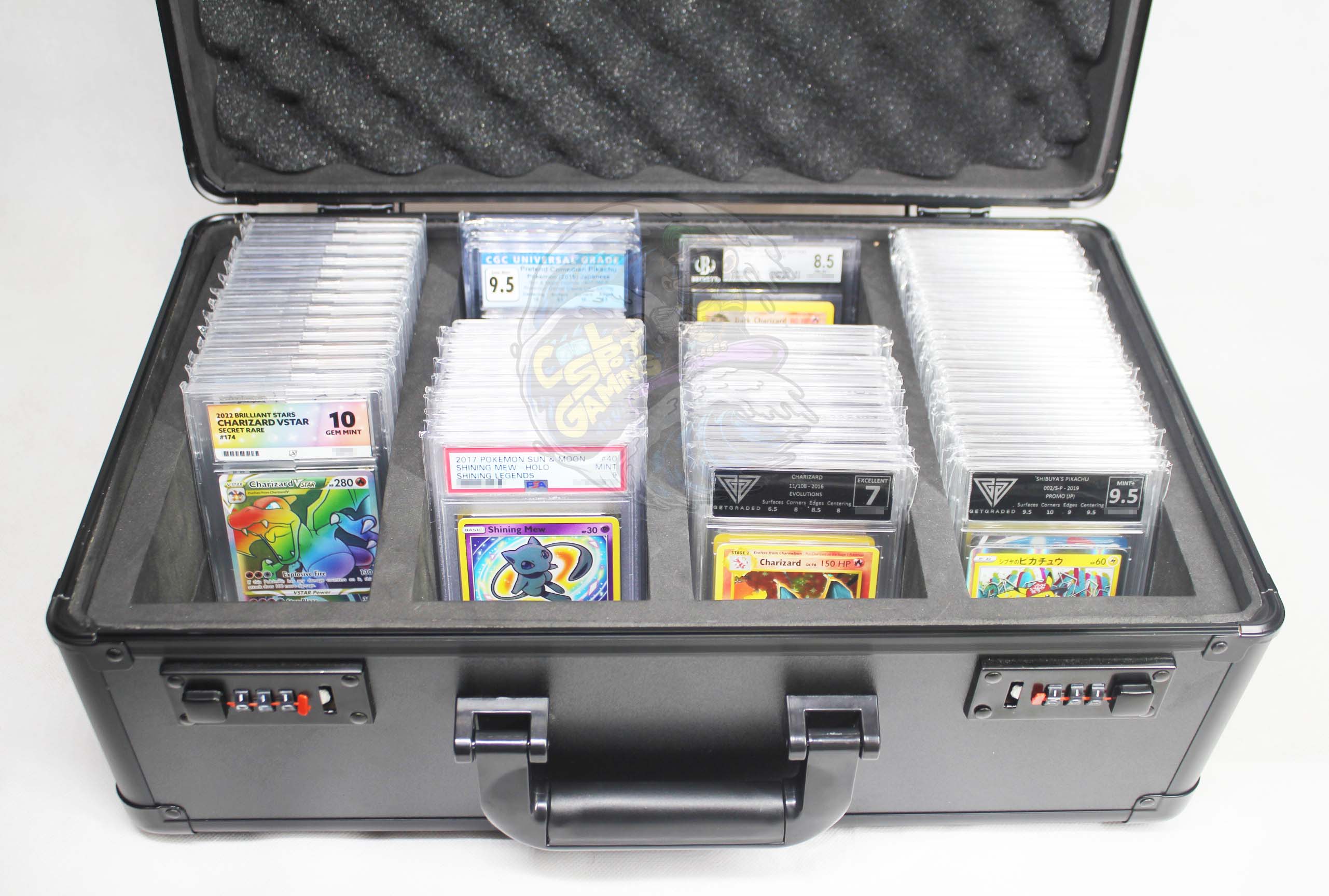 Snap Lock Card Box Clear Plastic Graded Slab Storage Box - Holds 10 PSA Graded Cards (Snap Lock Vault) - For Sports & TCG Card Storage Box Snap Lock Card Box Clear Plastic Graded Slab Storage Box - Holds 10 PSA Graded Cards (Snap Lock Vault) - For Sports & TCG Card Storage Box