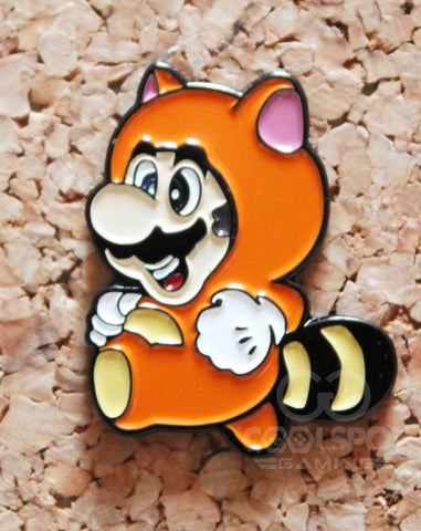 Super Mario Raccoon Pin Badge