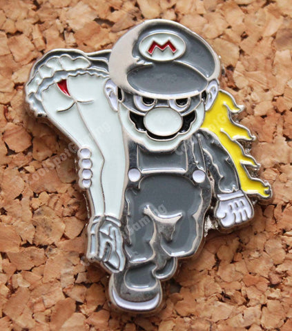 Heroic Super Mario & Princess Peach - Pin Badge