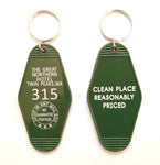 Twin Peaks 'The Great Northern Hotel' Double-Sided Keyring Fob
