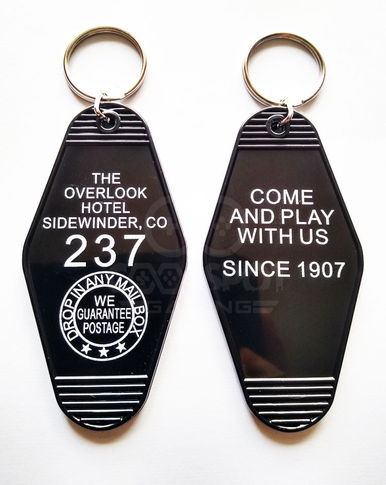 The Shining Overlook Hotel Double-Sided Keyring Fob Black