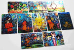 Van Gogh's 'Starry Night' Inspired Retro Art Cards - Set of 10