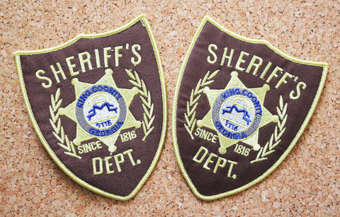Walking Dead Sheriff's Department Embroidery Iron on/Sew on Patch (Set of 2)