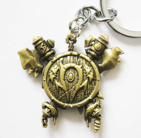 World of Warcraft Orc Crest Keychain - Gold