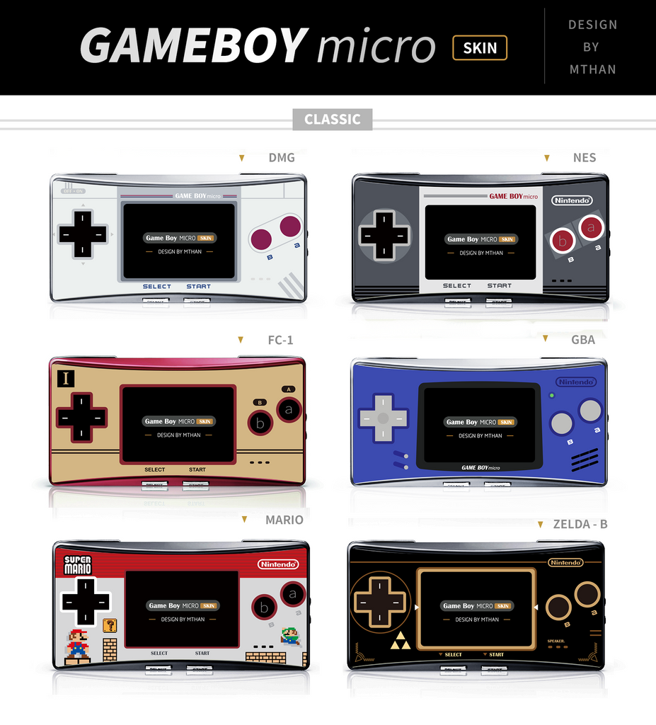 Custom Game Boy Micro Faceplate Skins – Cool Spot Gaming