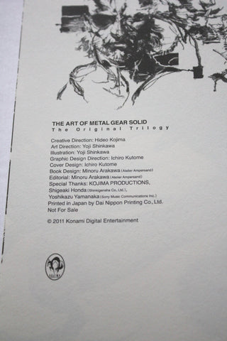 metal gear trilogy Metal Gear Solid: The Original Trilogy Artbook (Japan, 2011) – Cool Spot Gaming